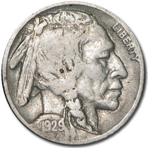 1929 Buffalo Nickel Good+ 1929 Buffalo Nickel Good+